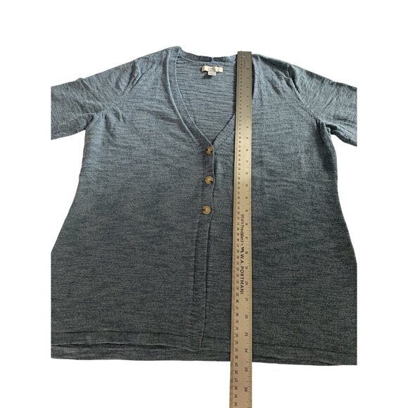 Croft & Barrow Womens Button Front Knit Cardigan Blue V-Neck Size PS - Picture 7 of 10